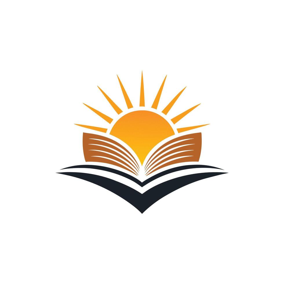 Education Symbol Logo with Geometric Star Frame vector