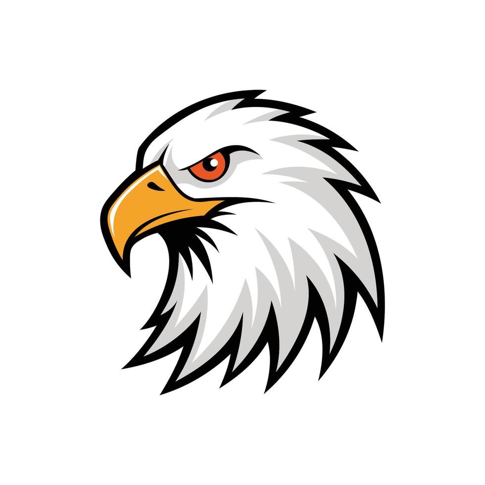 Bald eagle head logo for sport team illustration vector