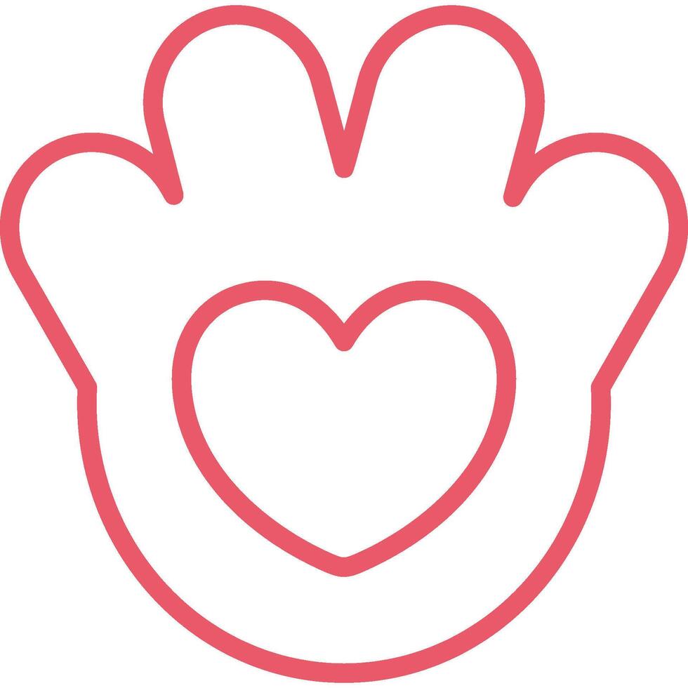 Love Paw Icon Element For Design vector
