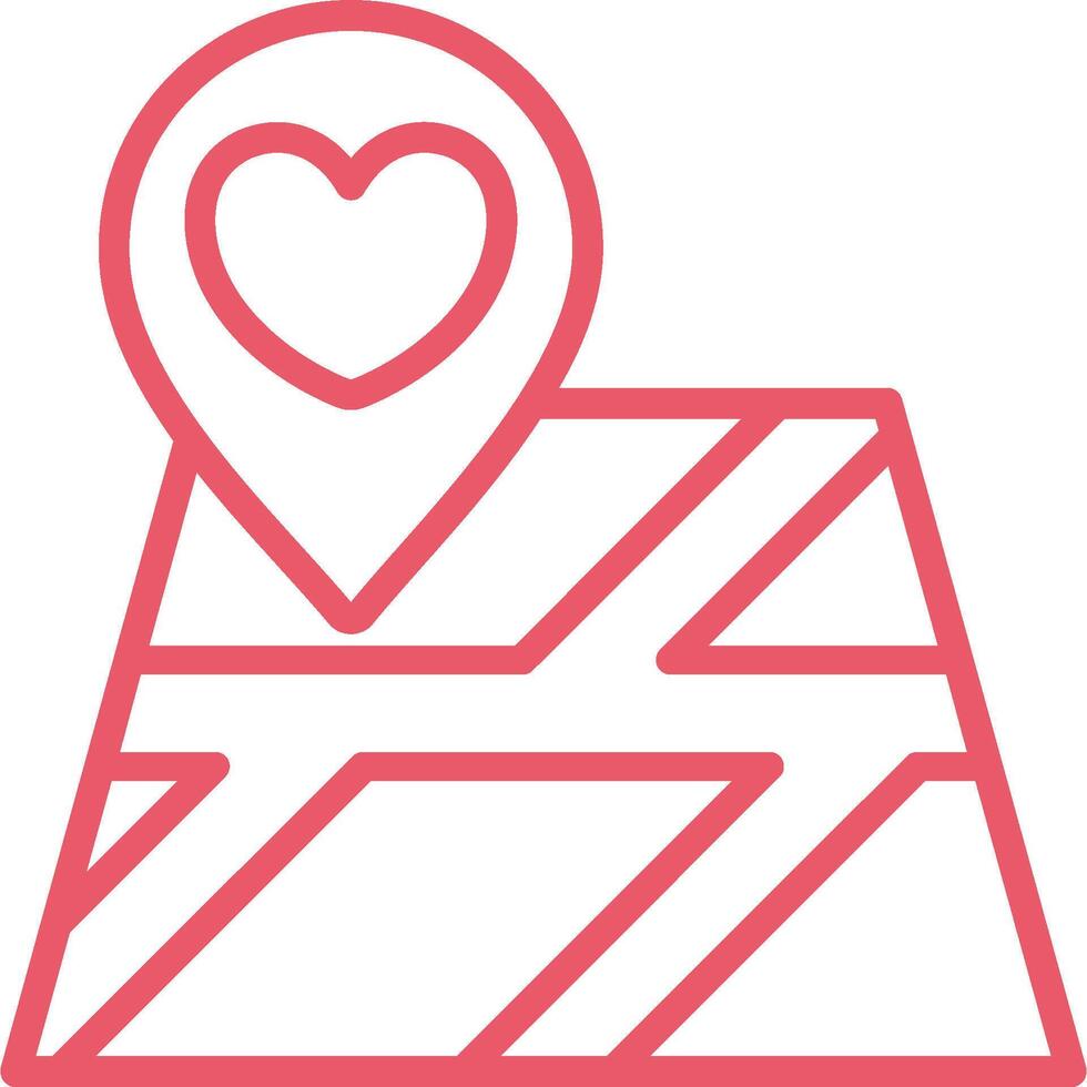 Map Heart Icon Element For Design vector