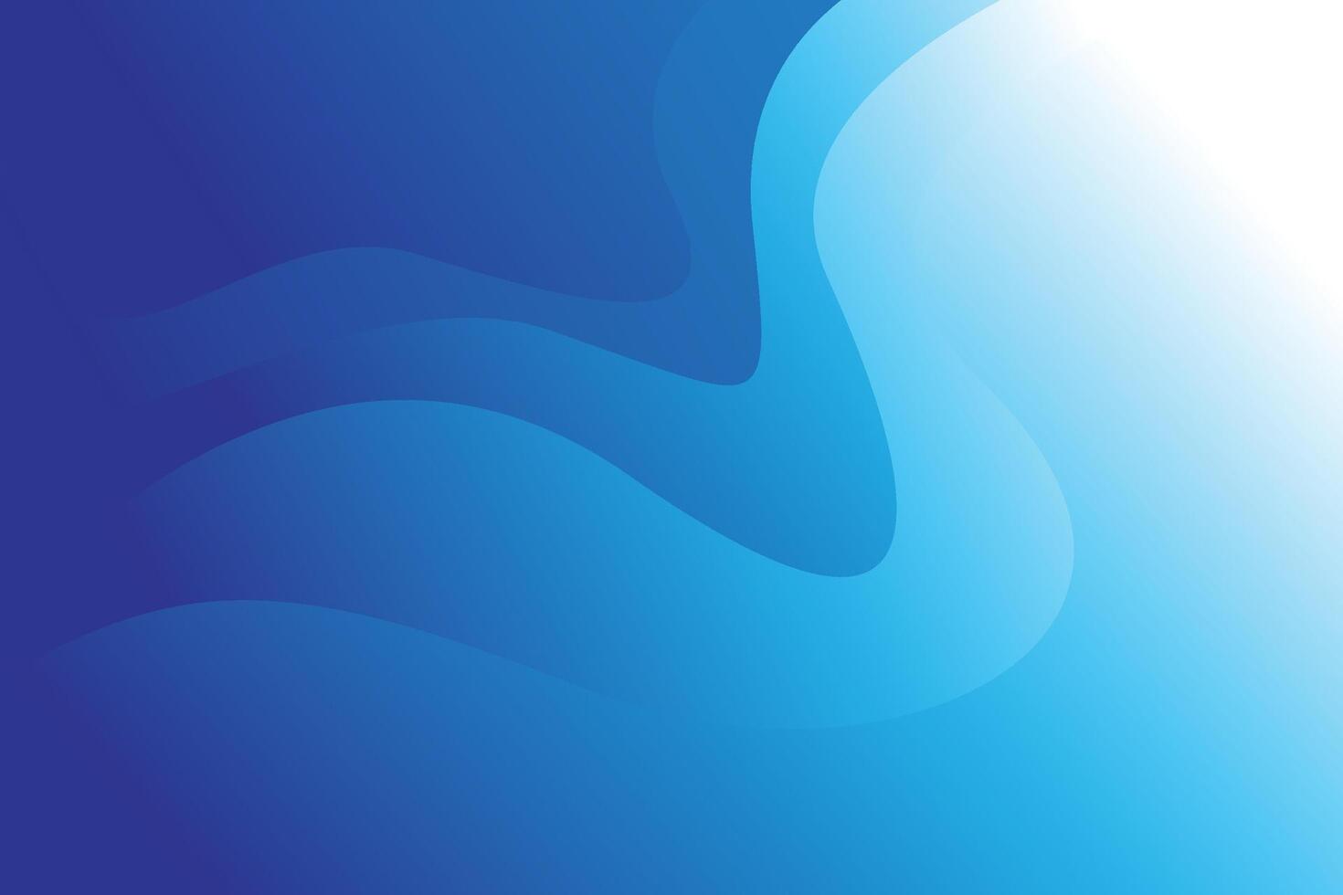 A blue and white abstract background with waves vector
