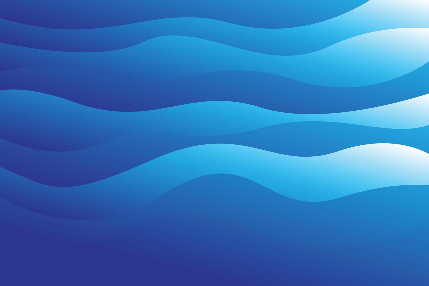 A blue wave background with waves vector