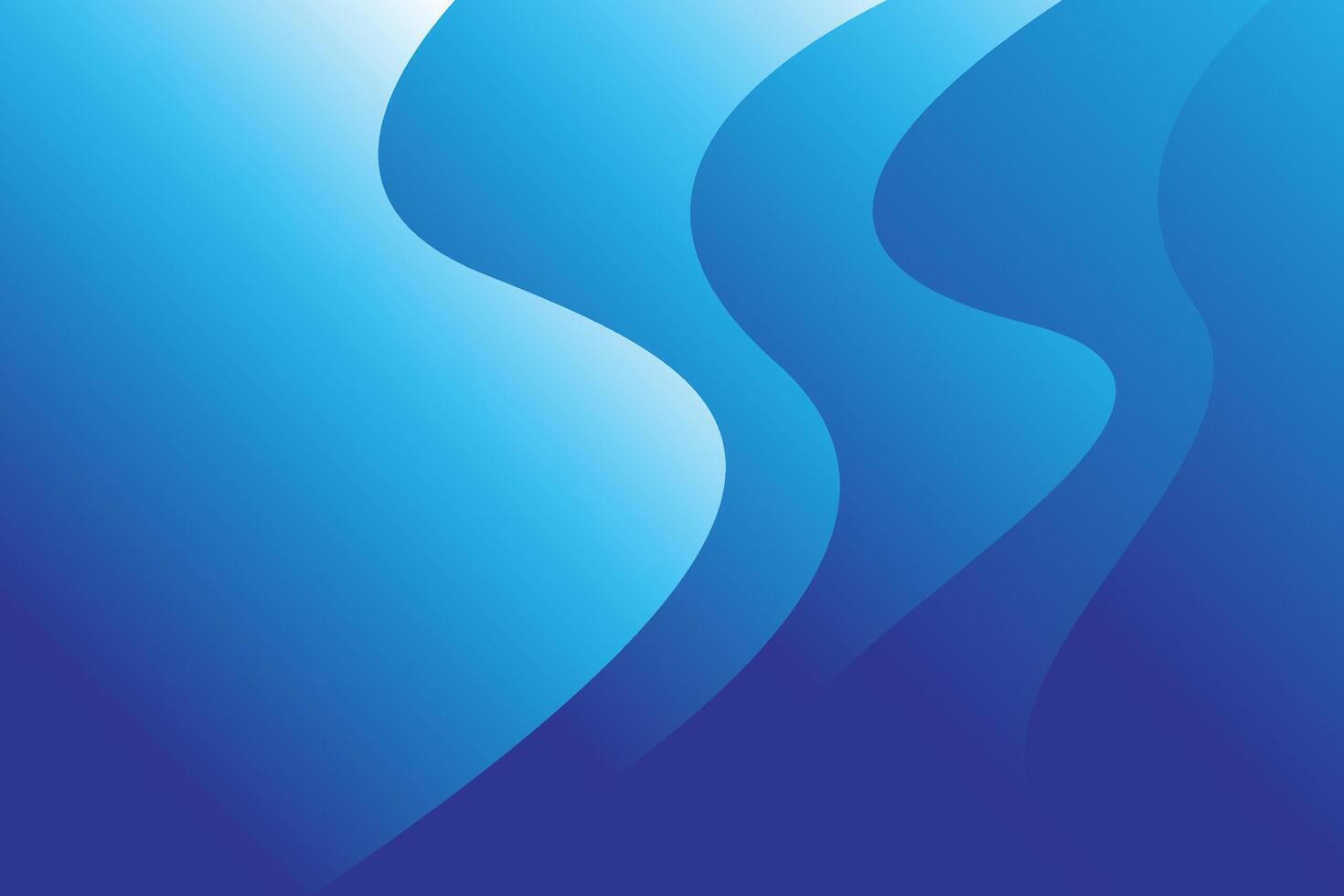 A blue abstract background with a wave shape vector