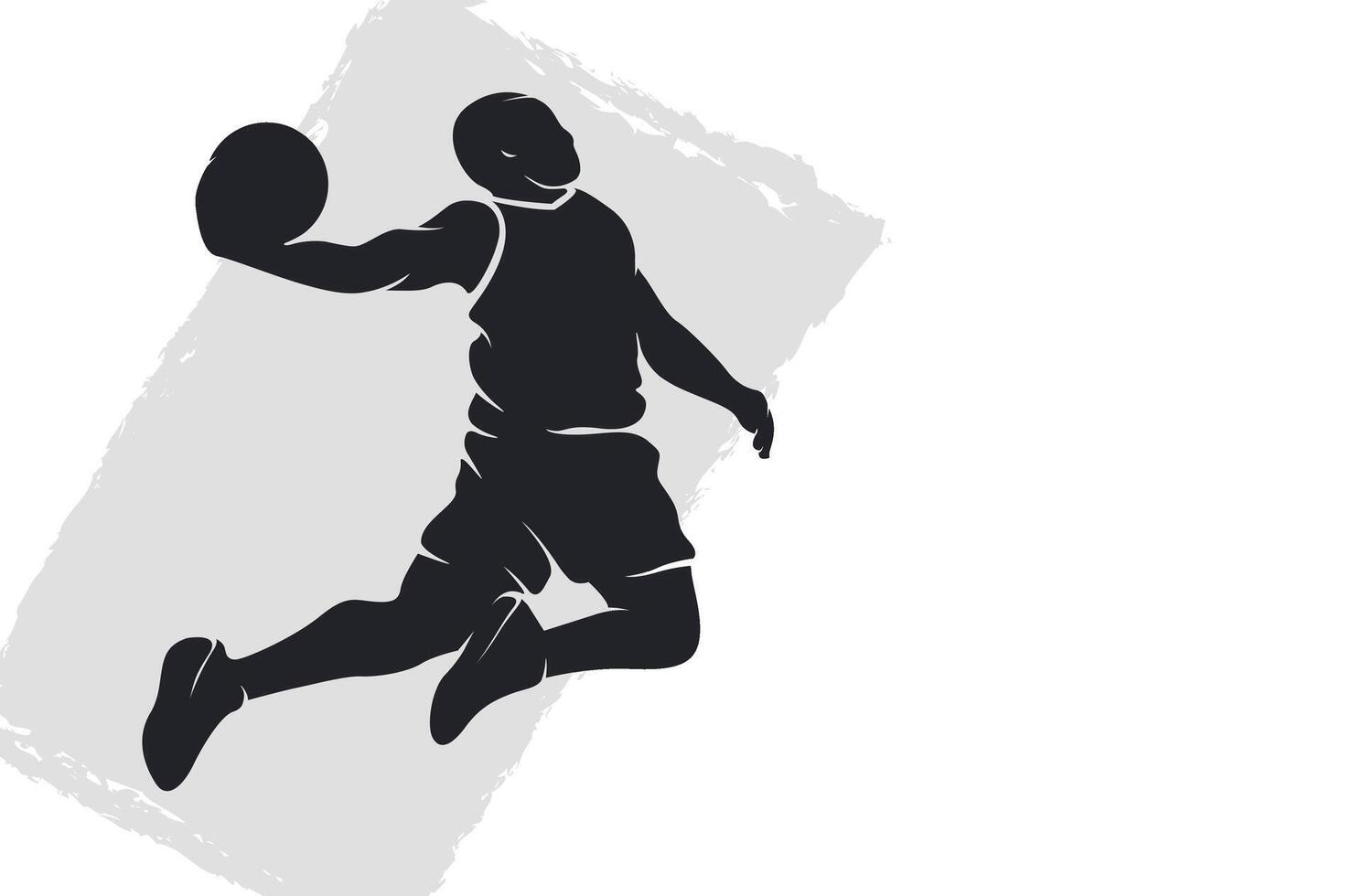 Basketball player jumping to catch a ball vector