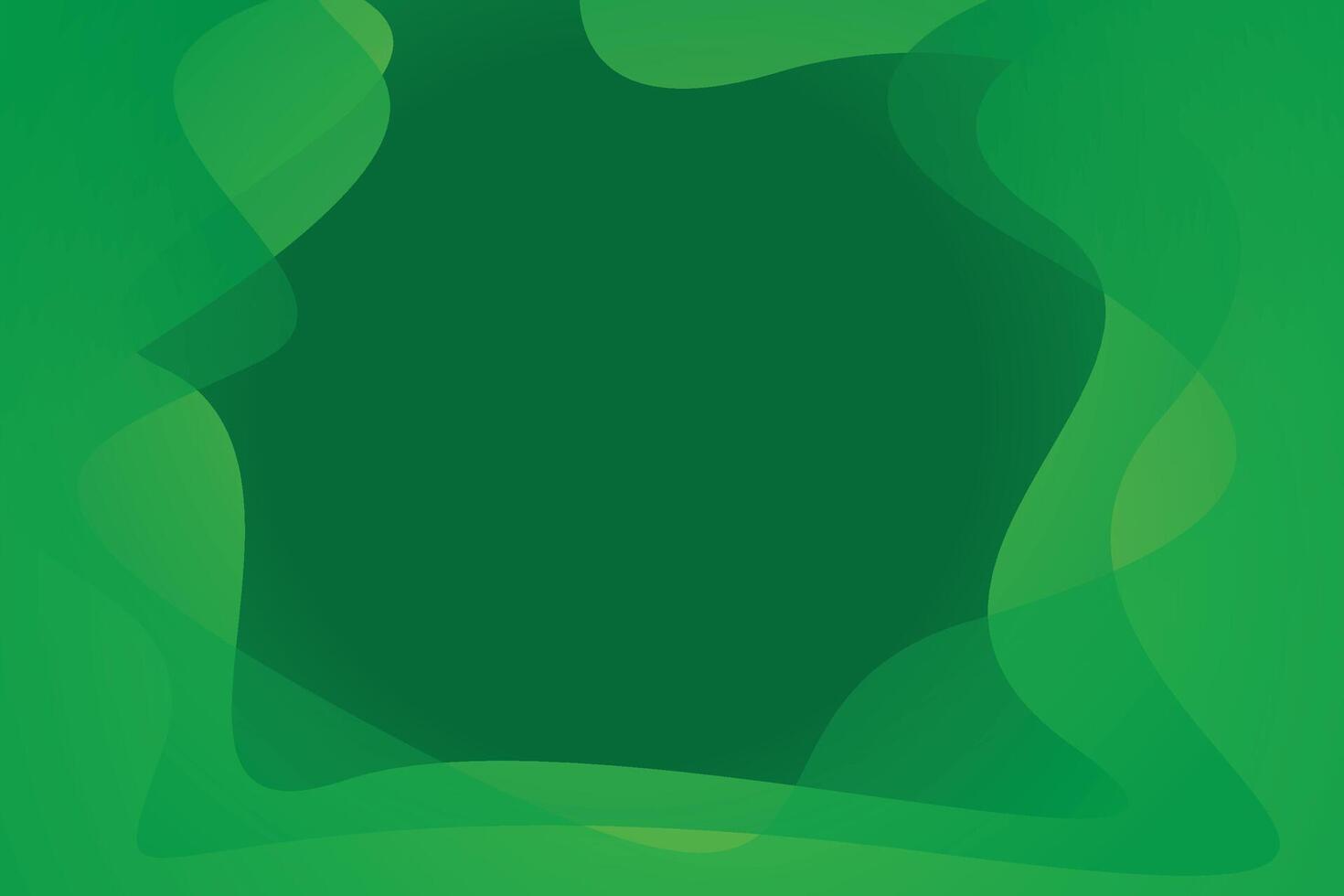 Green abstract background with a wave shape vector