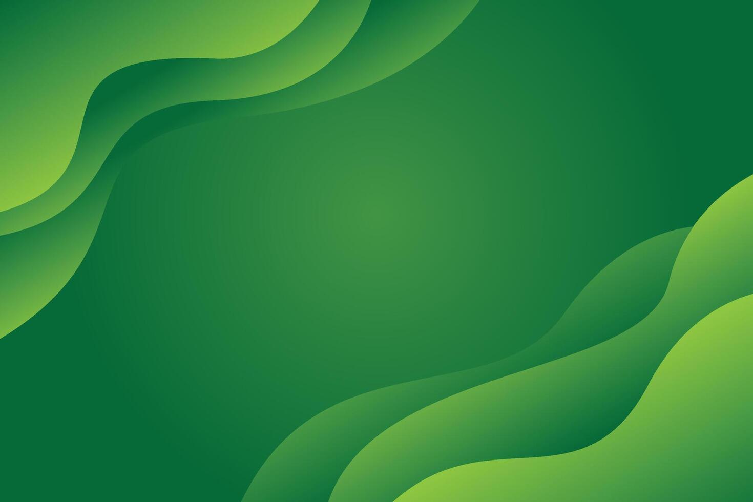 Green abstract background with waves vector