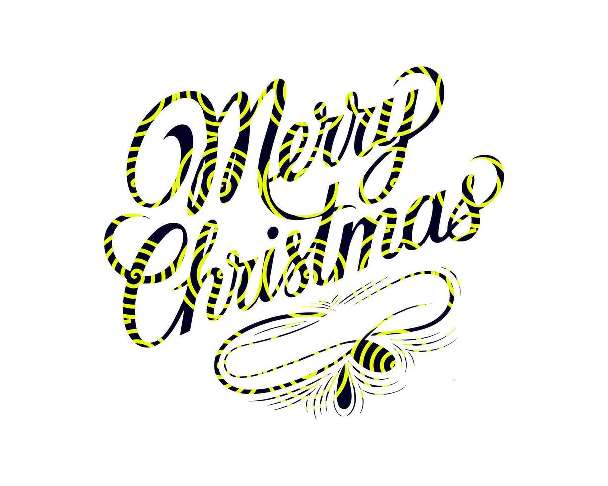 Merry Christmas Colourful Typography for Holiday Designs vector