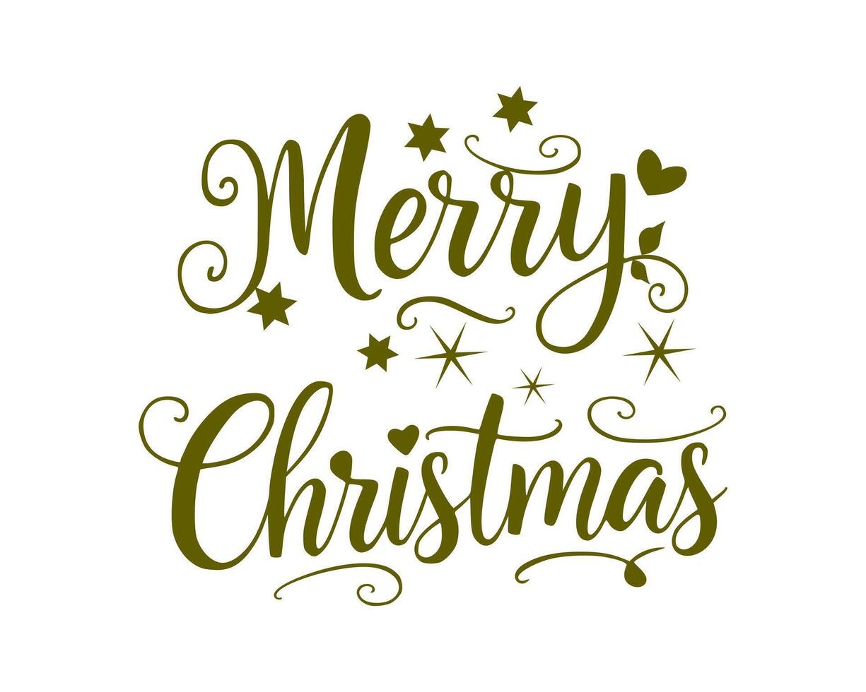 Merry Christmas Typography for background banner vector