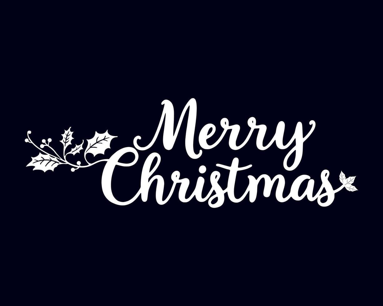 Elegant Merry Christmas Typography for Lettering Art vector