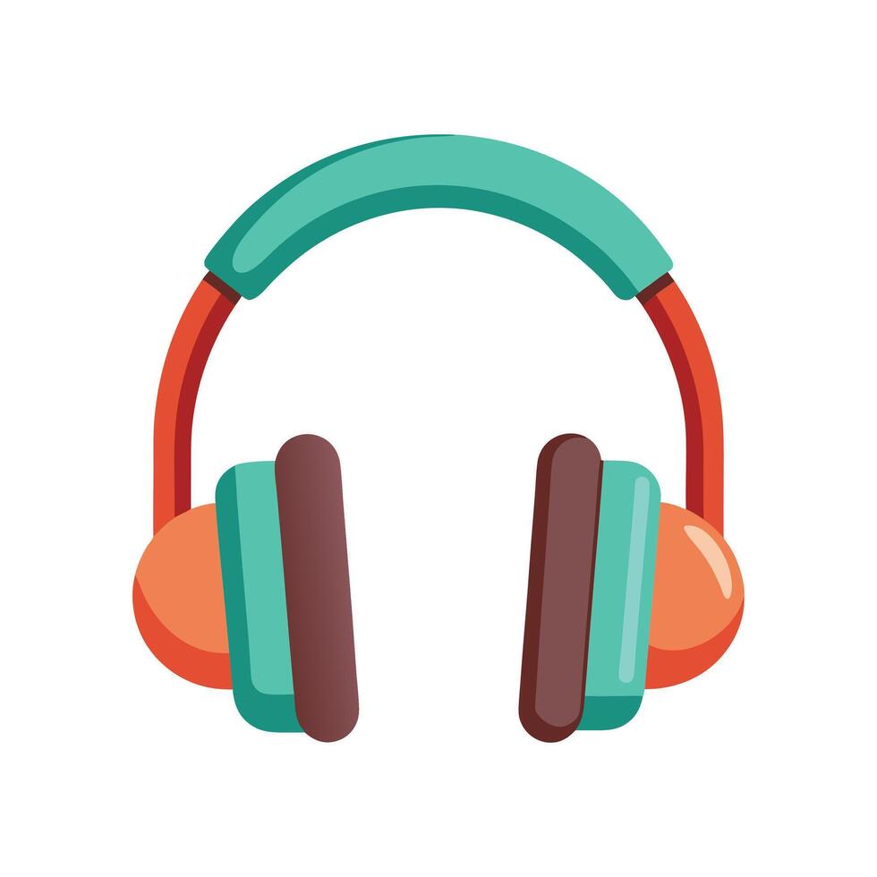 Stylish Over-Ear Headphones Modern and Dynamic Illustration for Entertainment and Technology vector