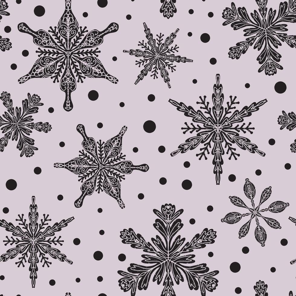 snowflakes on a purple background vector