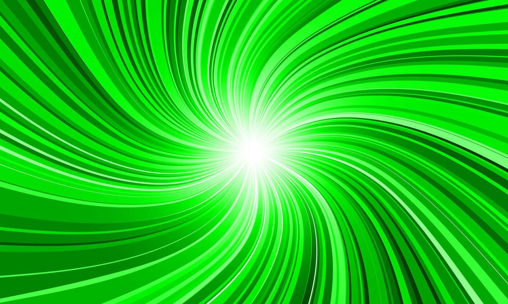 Swirling radial green background. Vortex bright background. soft shine rays. vector