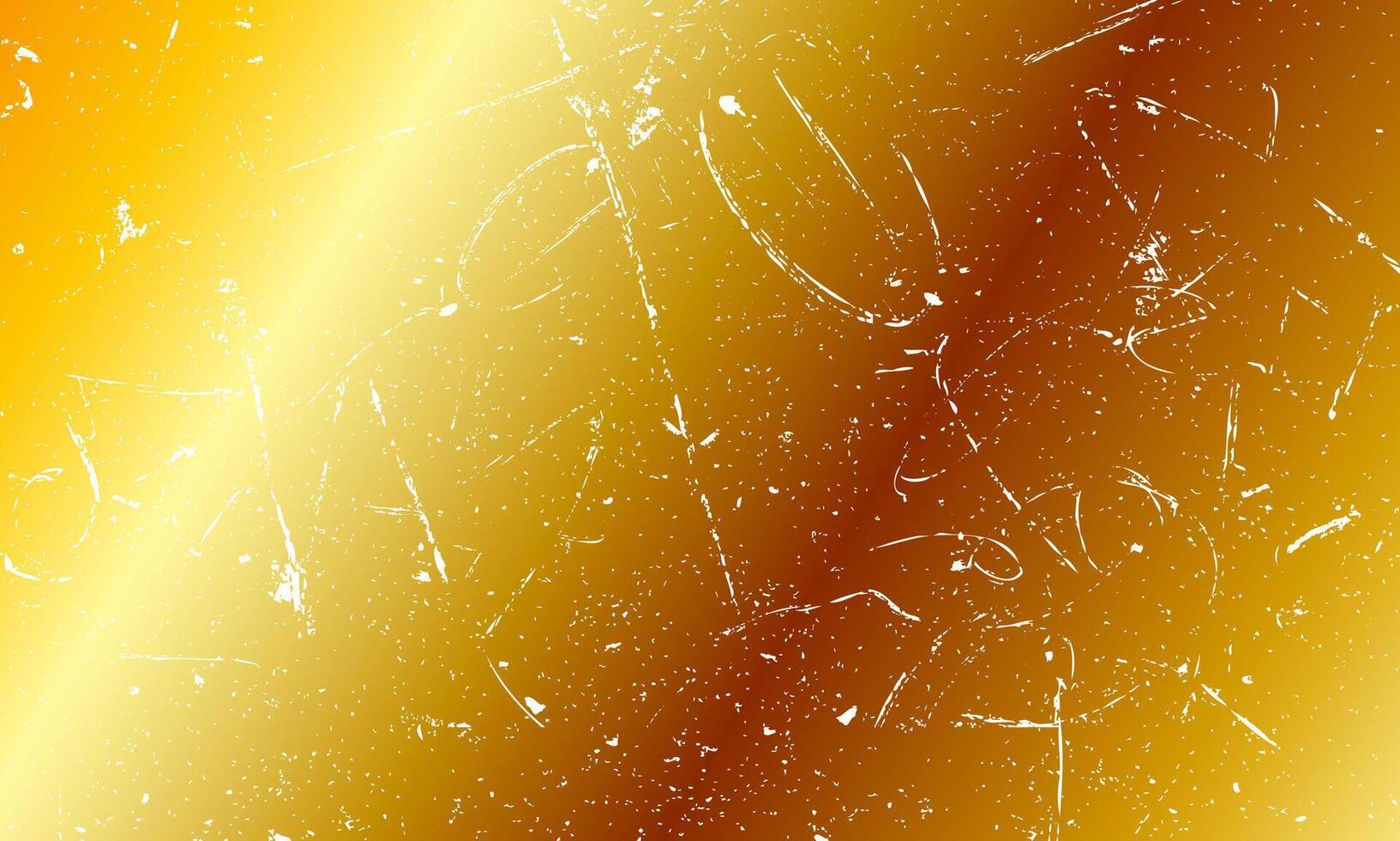 Distressed overlay texture of rusted peeled metal. abstract grunge gold background. vector