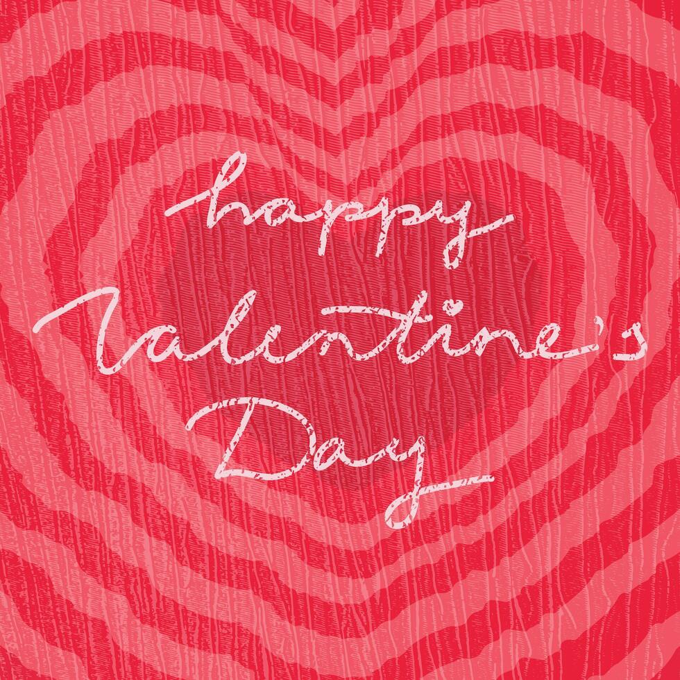 Happy Valentines Day greeting card with calligraphy on textile imitated background. Love card, cover, template vector