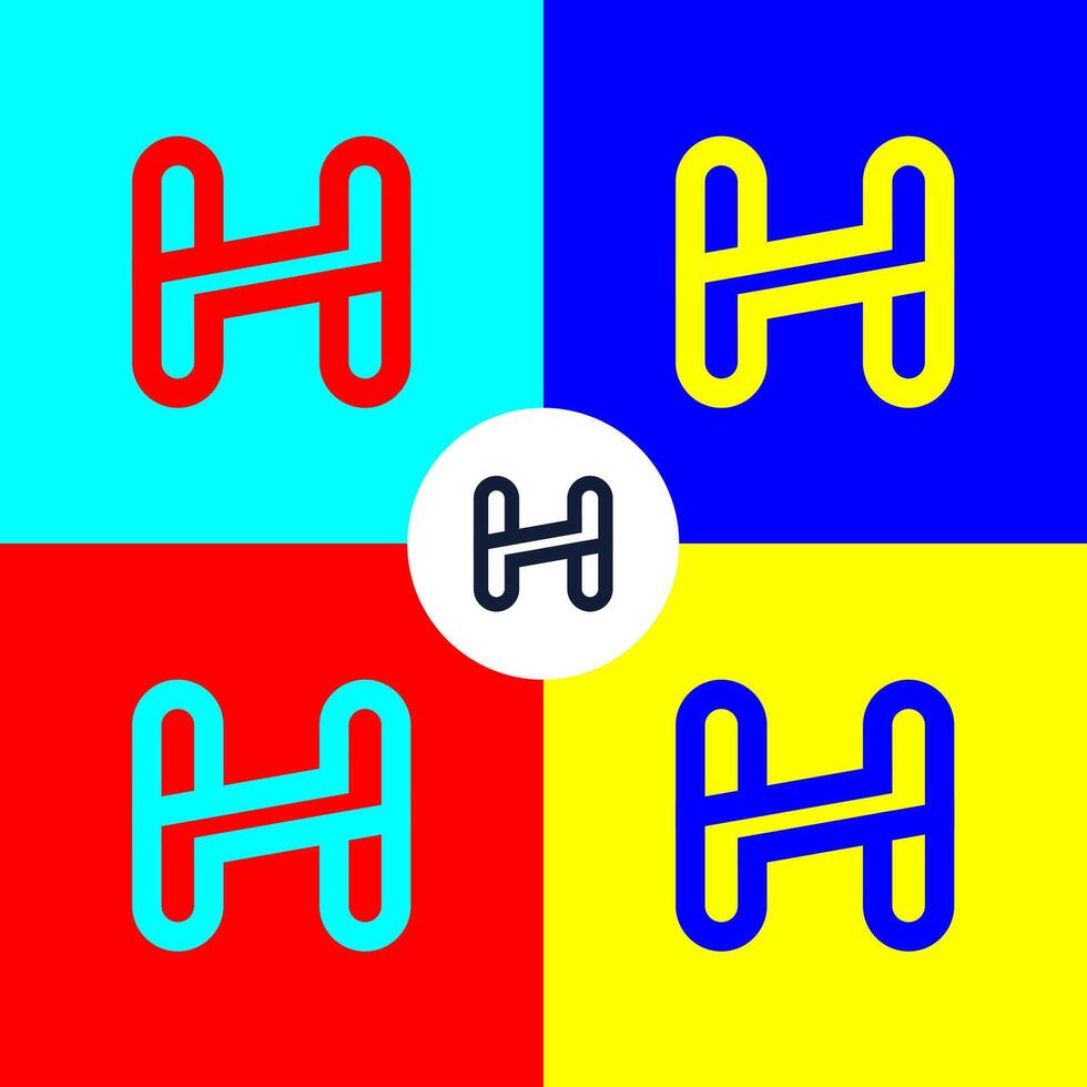 Simple H logo for business sign. vector