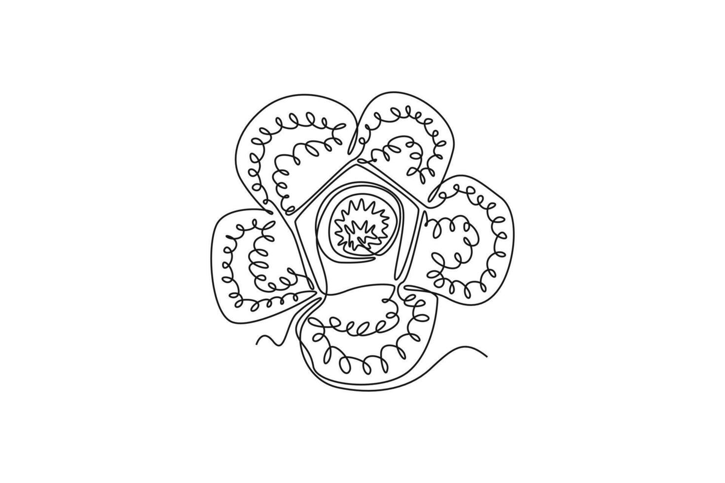 Decorative rafflesia arnoldii flower for national park vector