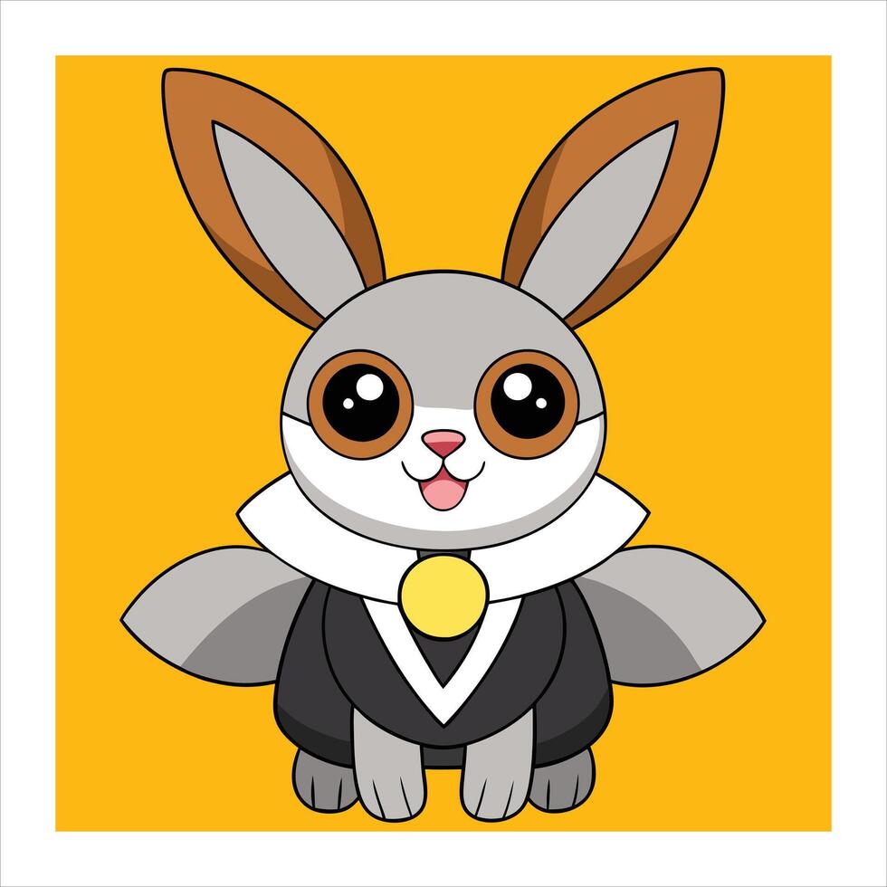 A cartoon rabbit wearing a suit and tie vector