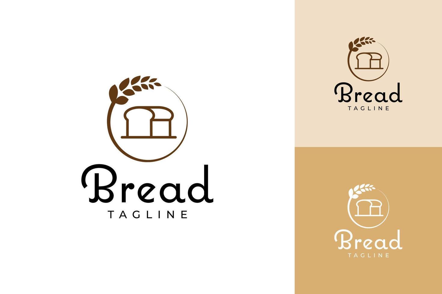 bread logo design vector