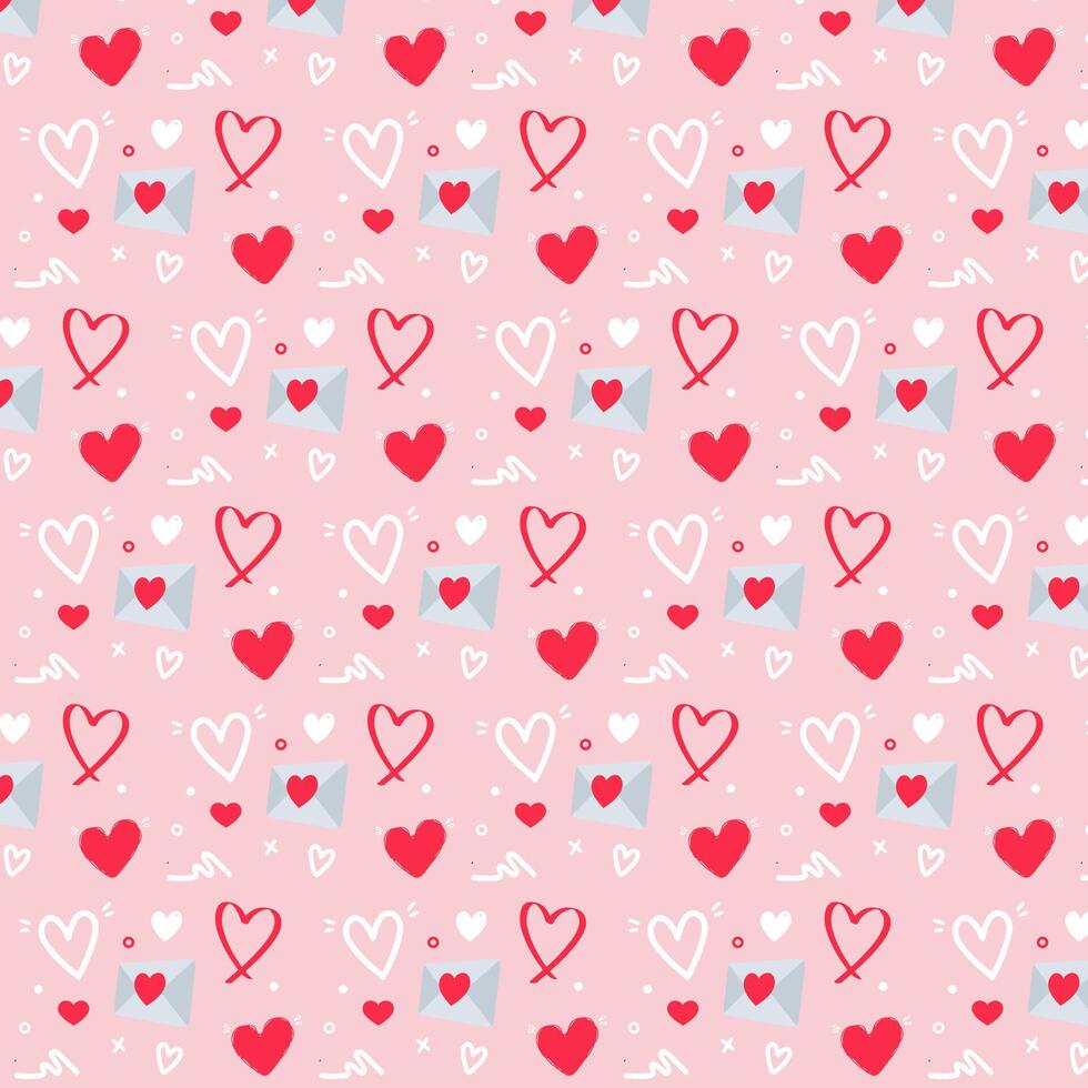 Cute love heart backdrop for wrapping paper print vector