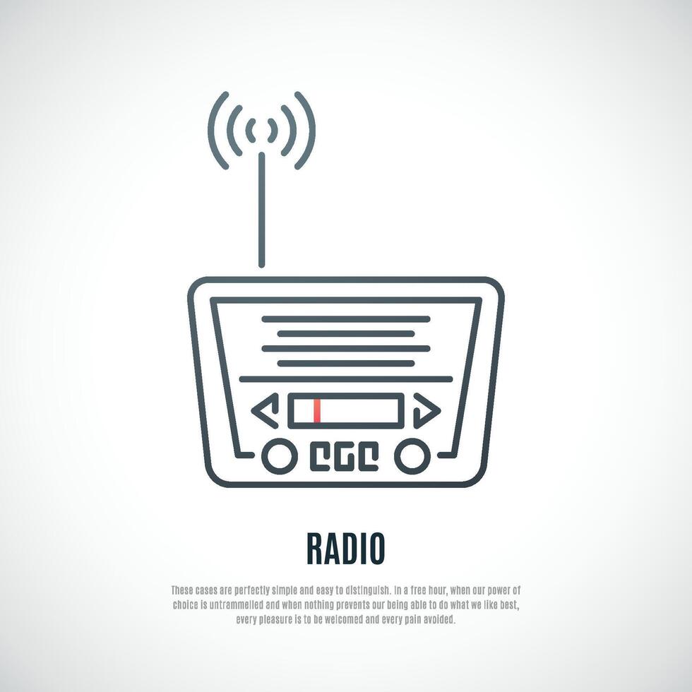 Radio icon isolated on white background vector