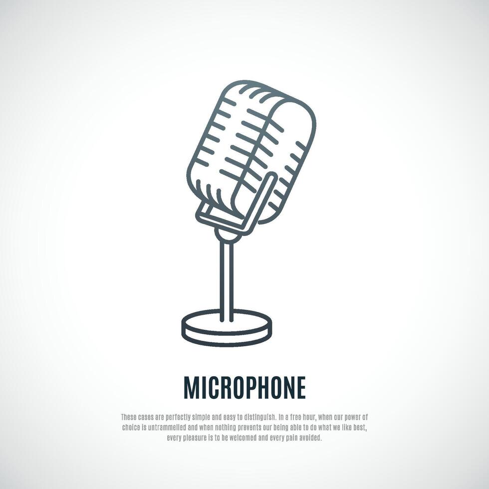 Microphone icon isolated on white background. vector