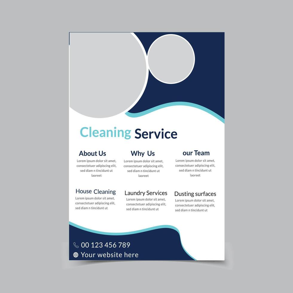Cleaning Service Flyer Template, House Cleaning Flyer vector