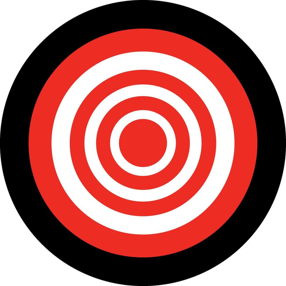 red Objective business target icon vector