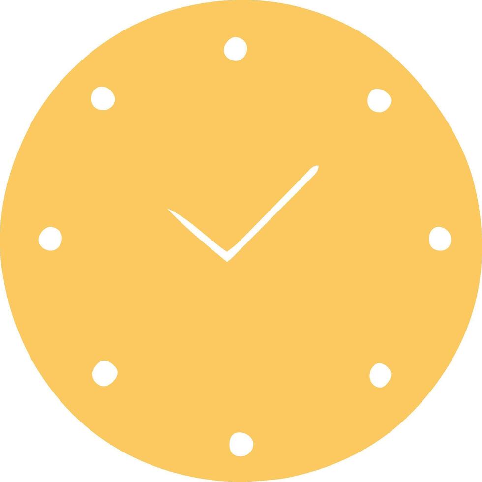 yellow Glyph Clock icon vector