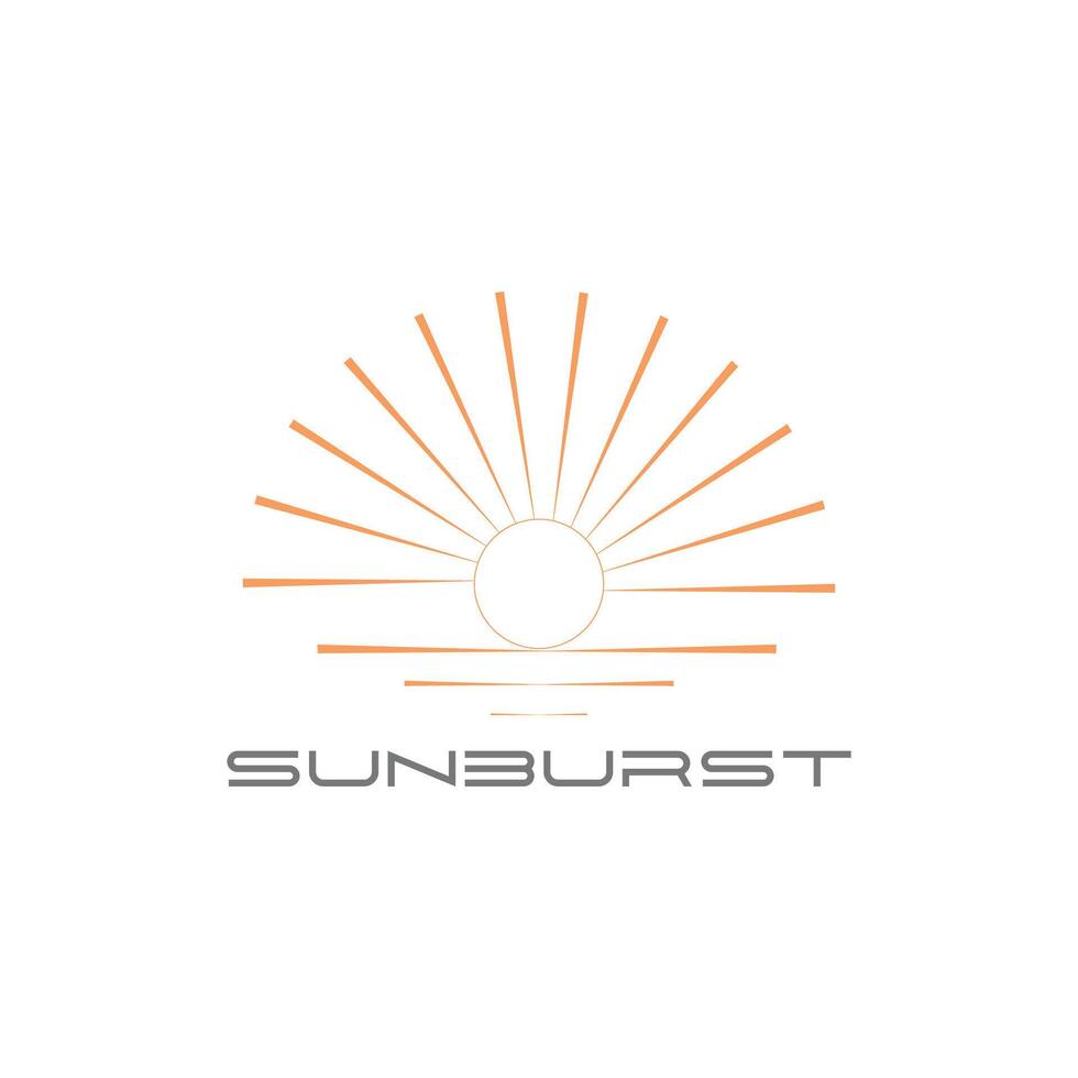 Sunbrust abstract logo design.White background vector