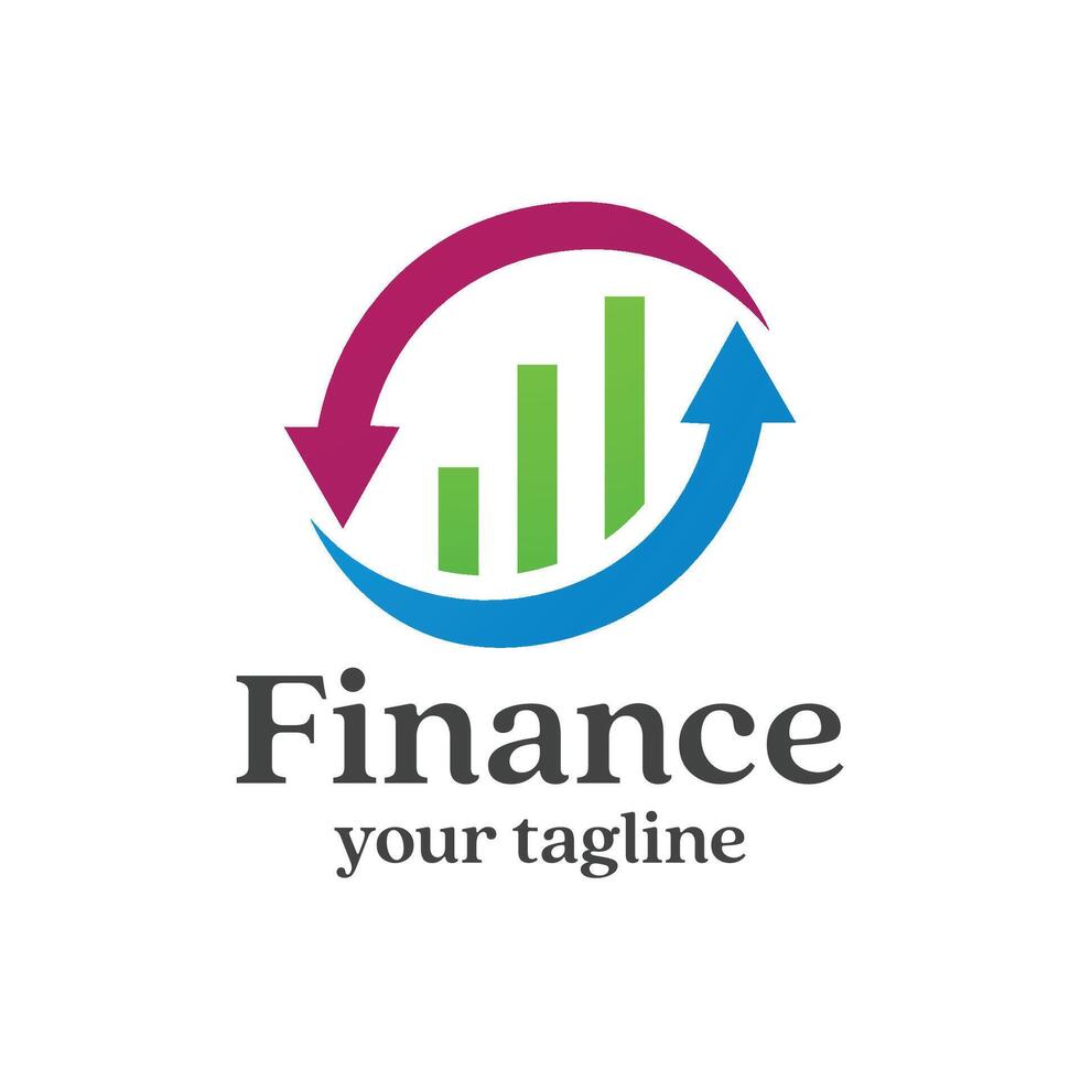 Finance accounting logo design vector