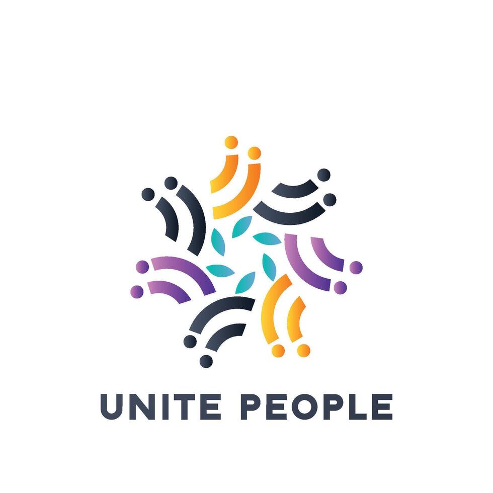 Unite People.community logo Design.partnership logo icon vector