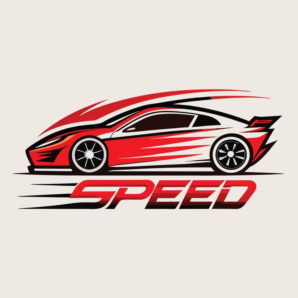 Creative Sports Car Icon Design for Performance Branding vector