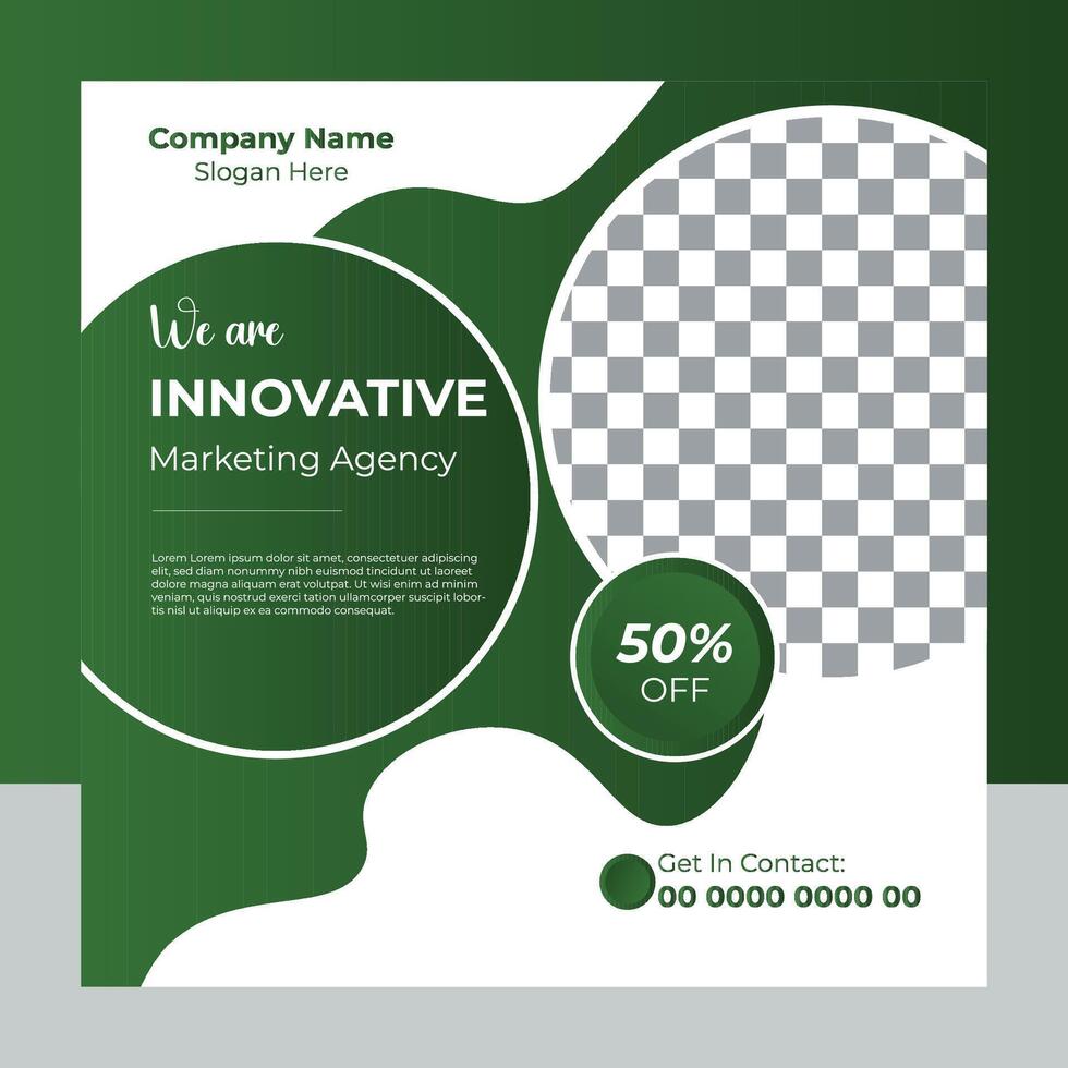 Corporate Social Media Post Design Template vector