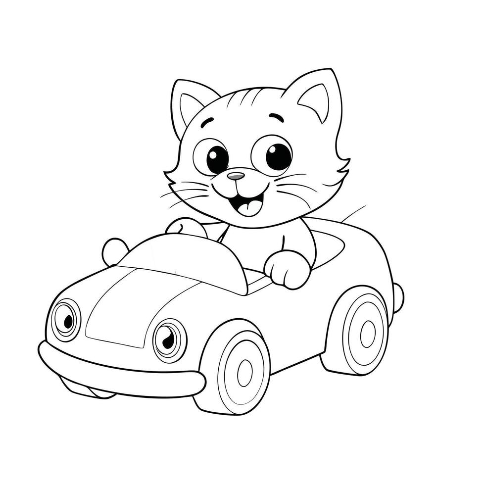 Funny Illustration of a Sloth Lazily Driving a Muscle Car vector