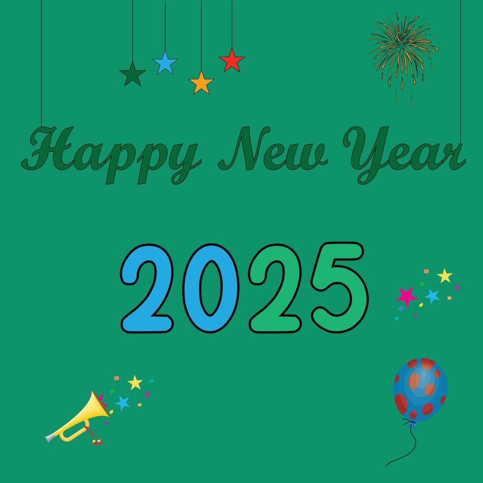 Happy New Year 2025 Design vector