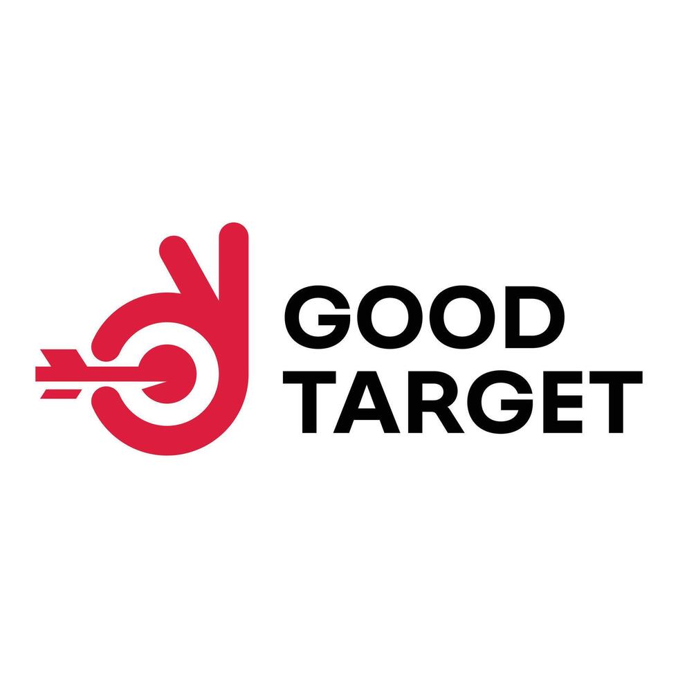 good target flat minimalist logo design vector