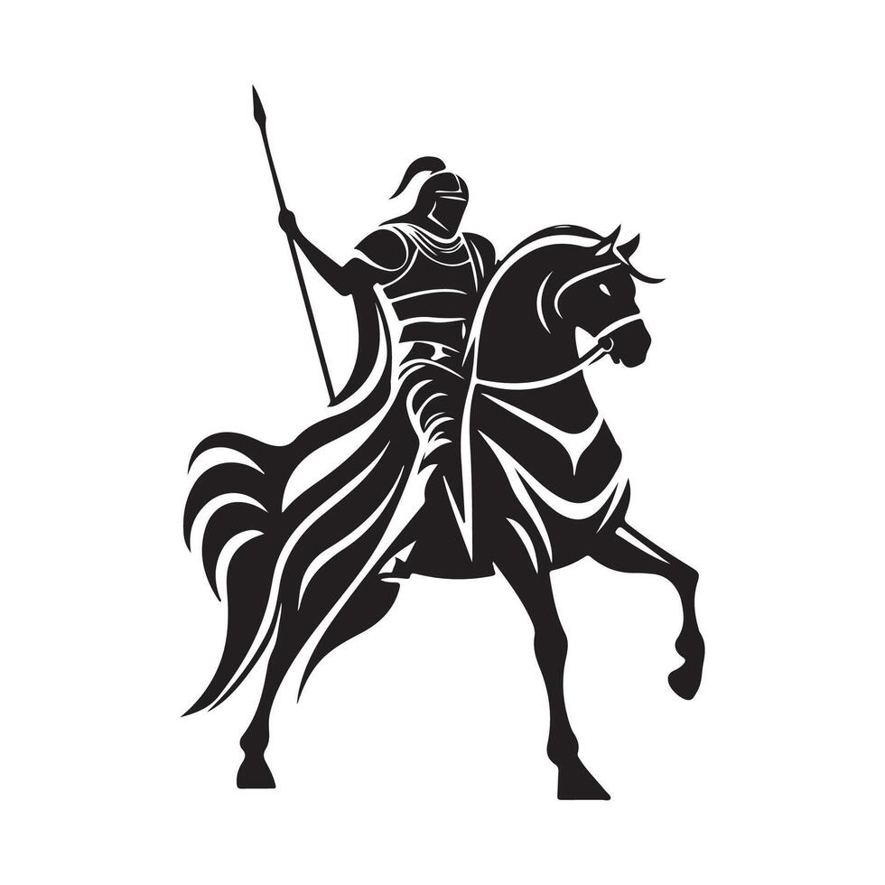 Design logo Byzantine Cataphracts Warrior Stock image isolated on white background vector