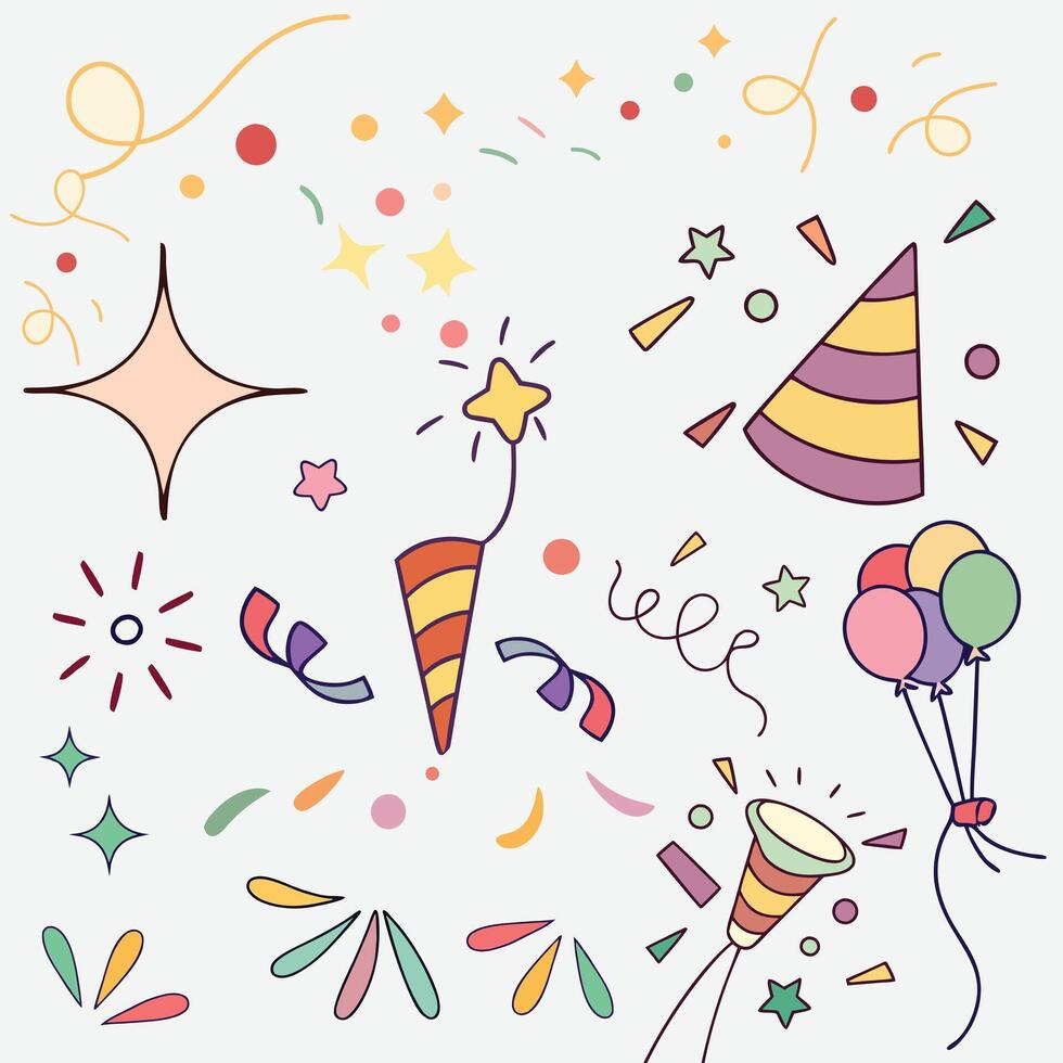 party elements 2025 vector