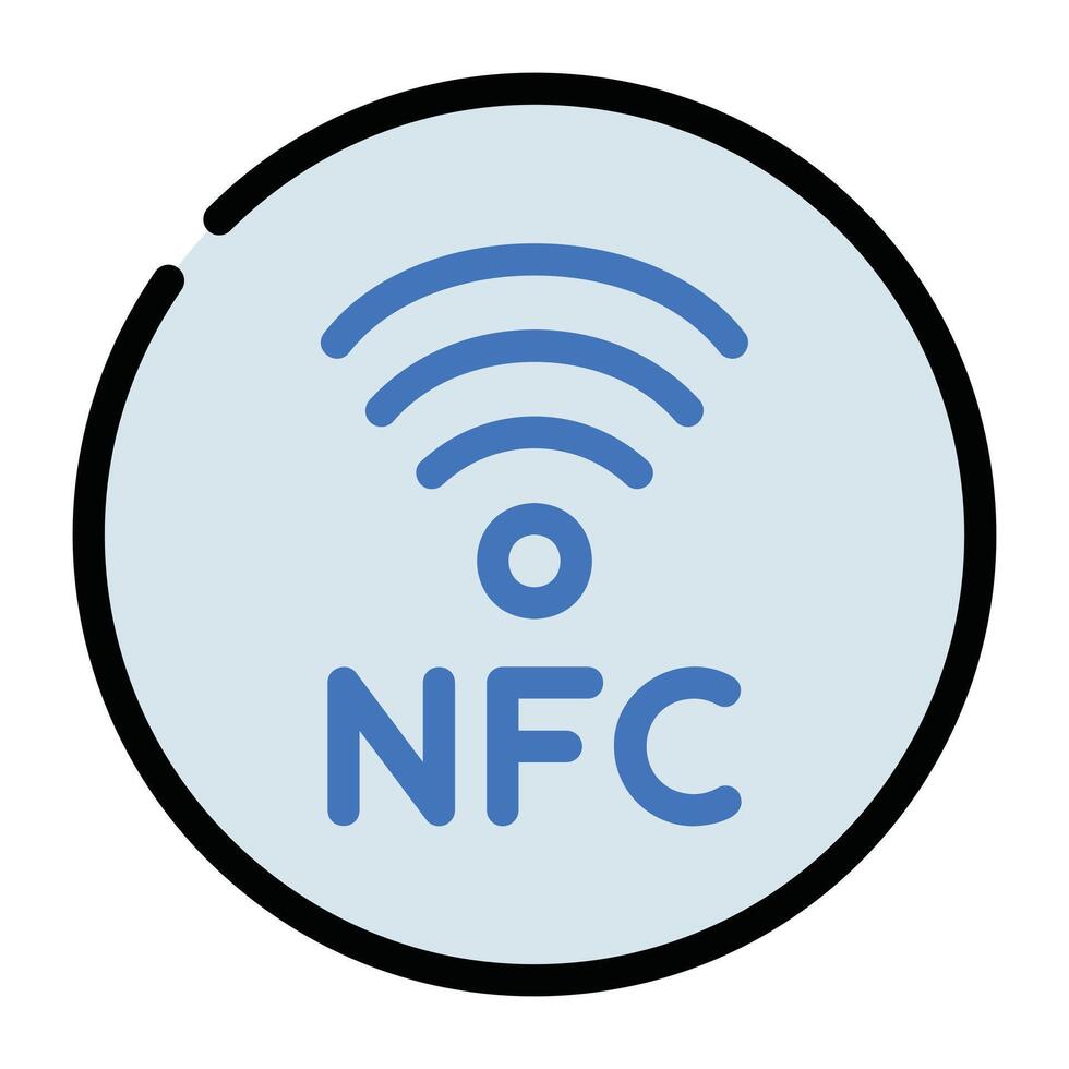 Nfc logo icon vector