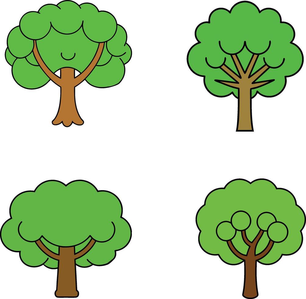 Cartoon Tree Illustration vector