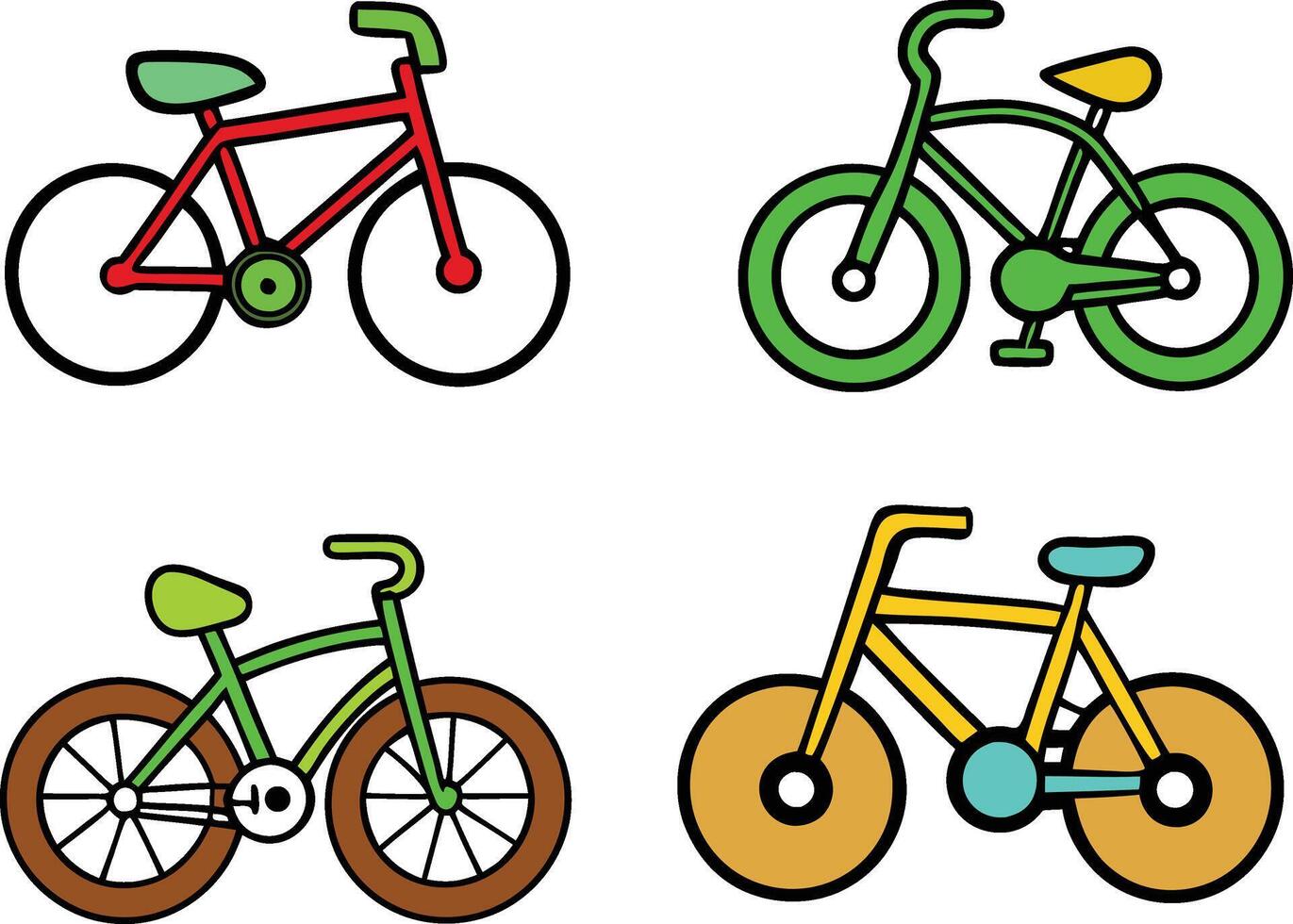 Bicycle Cartoon Illustration vector