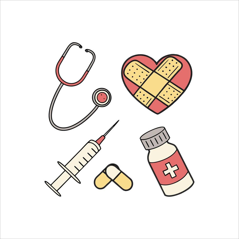 Medical Icons Flat Set vector