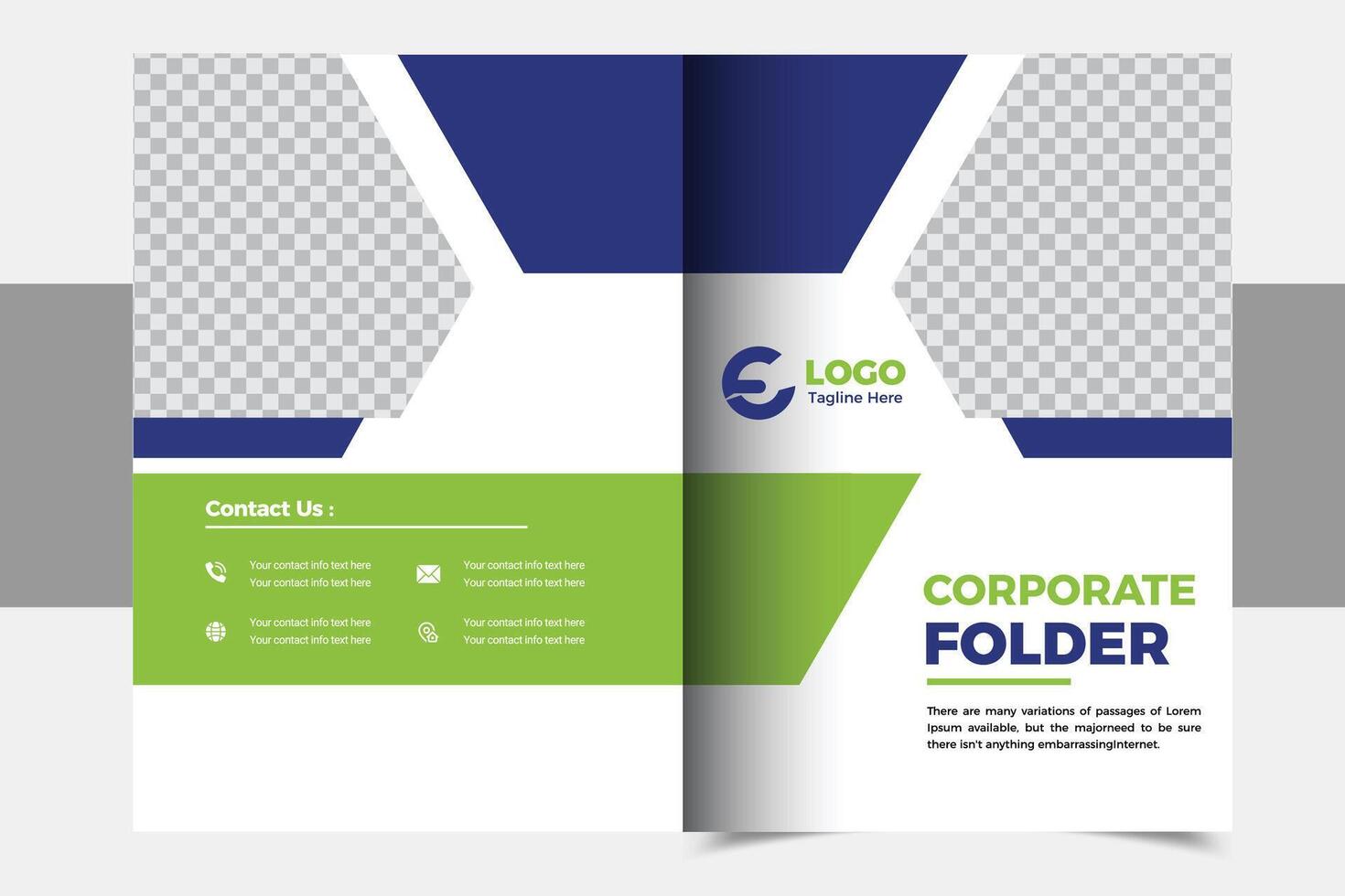 Template design for Brochure, Annual Report, Magazine, Poster, Corporate Presentation, Portfolio vector