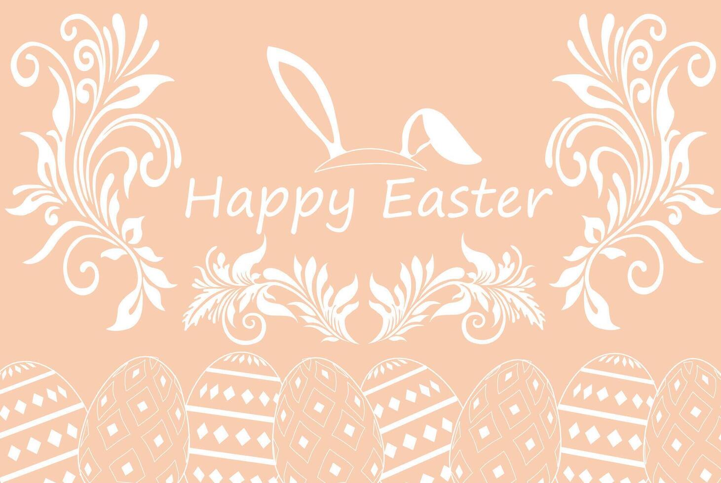 Happy Easter greeting card vector