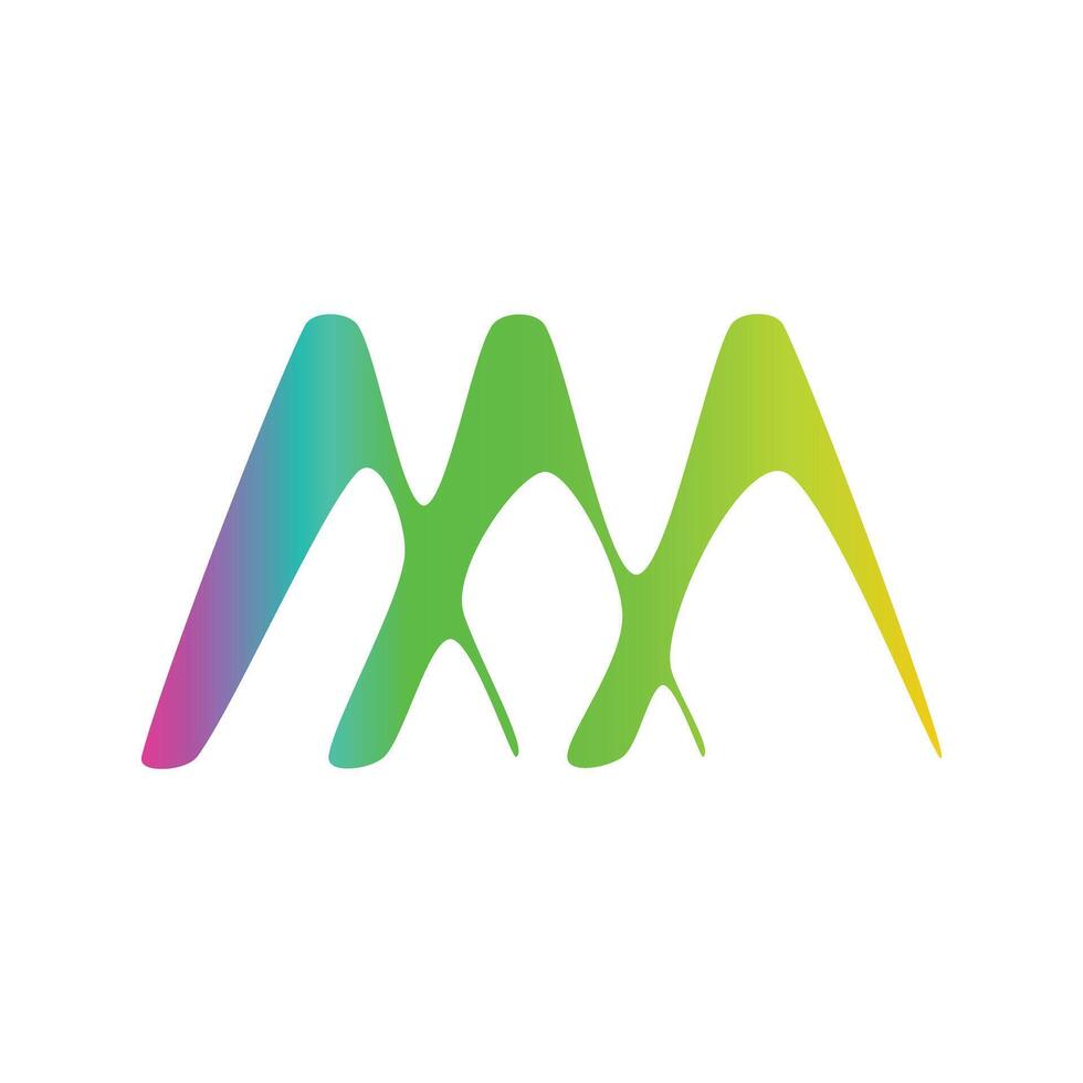 abstract double letter m icon logo template illustration design vector