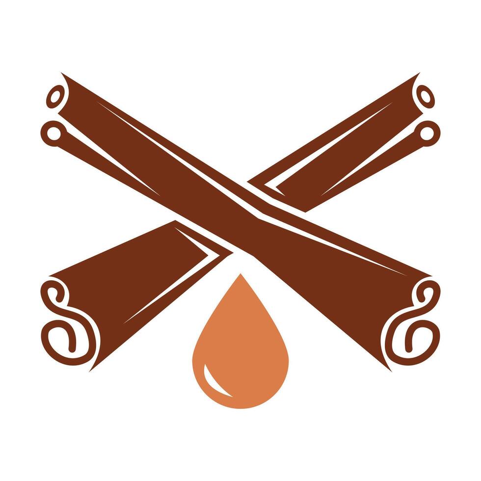 cinnamon oil icon logo design template vector