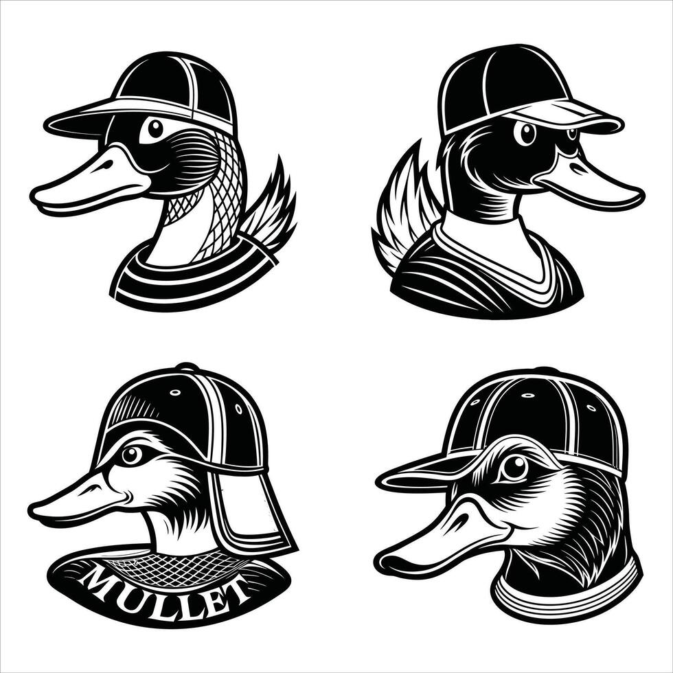 A funny duck in a graduation cap vector