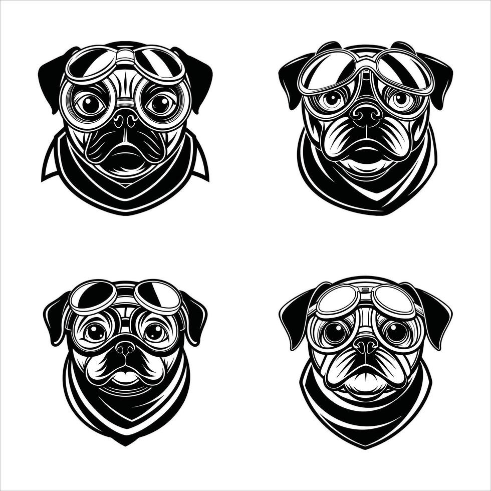 Dog head with sunglass design vector
