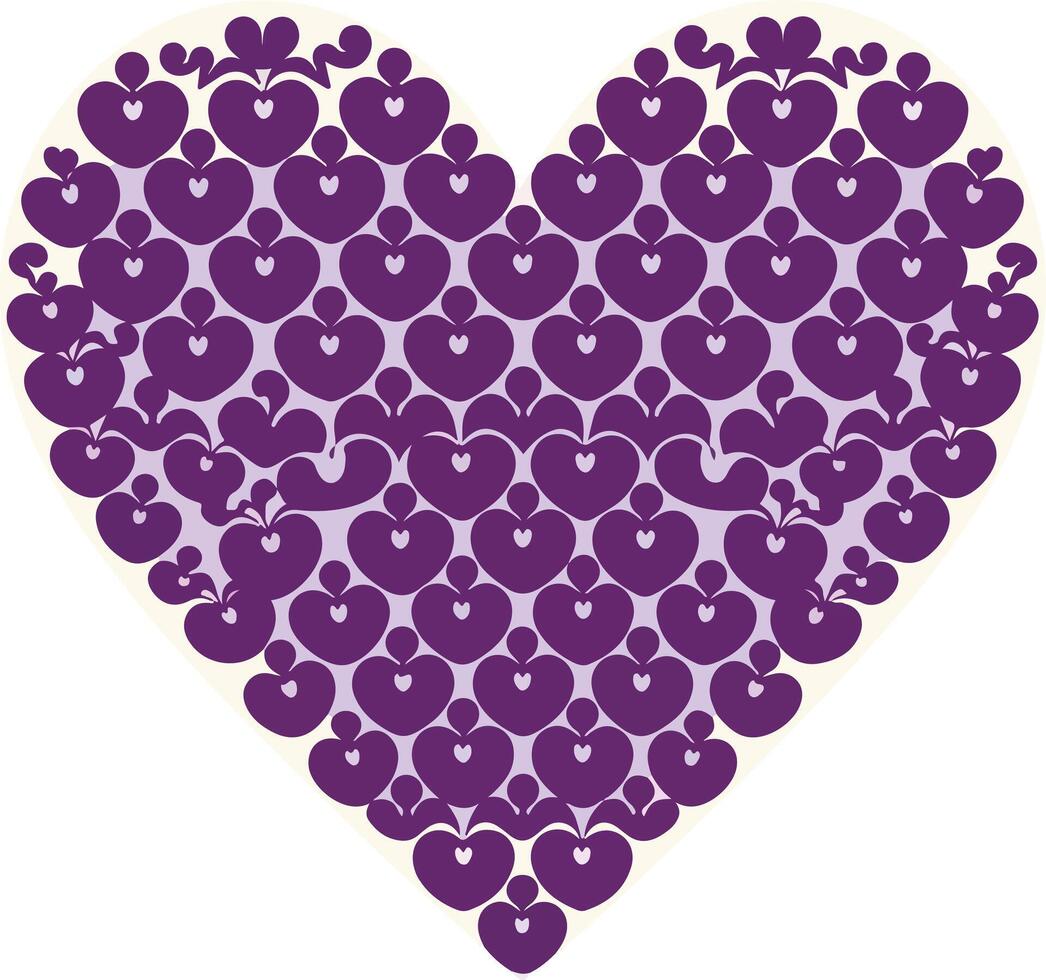 Magenta Heart Symbols Transparent Doodles for Planners and Labels vector