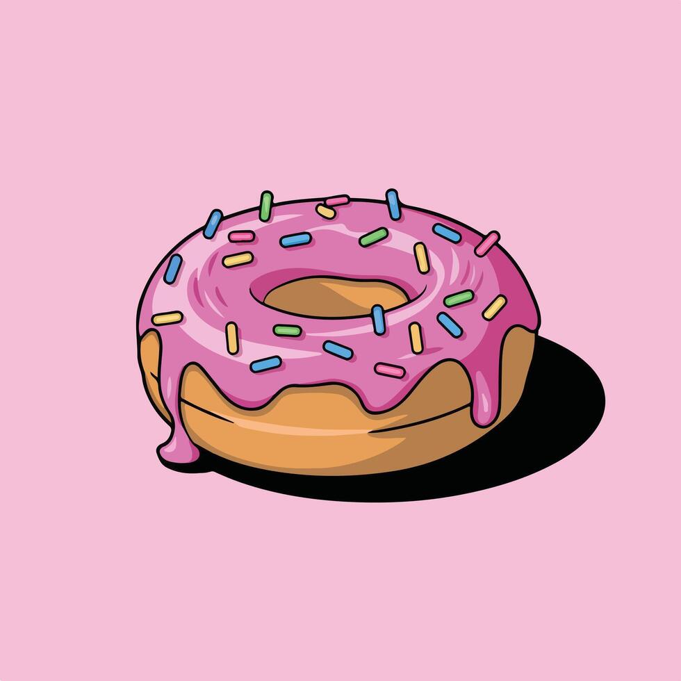 Sweet Donut Collection with Glaze and Sprinkles vector